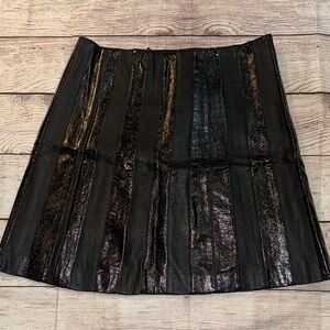 bebe Black Paneled Mini Skirt